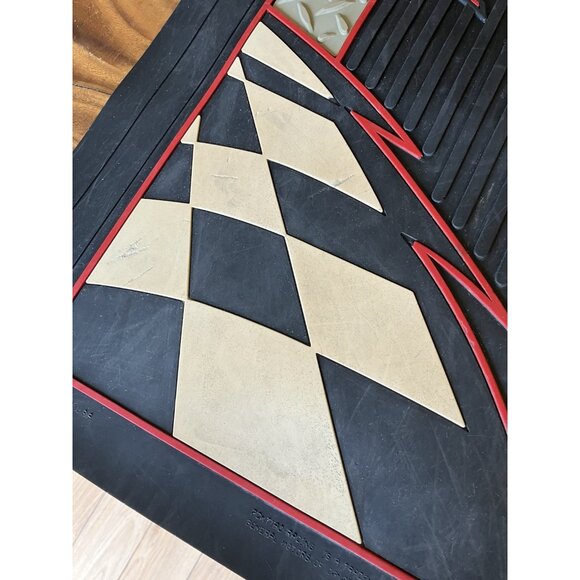 Vintage GM Pontiac Racing Front Rubber FLOOR MAT SET of 2 Made in the USA - Picture 9 of 16